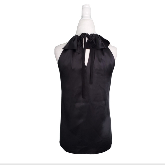 NEW Cynthia Steffe Black Ruffled Silk Top - Picture 2 of 4